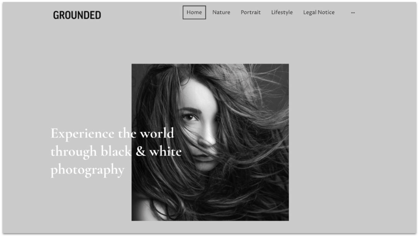 IONOS's photography template