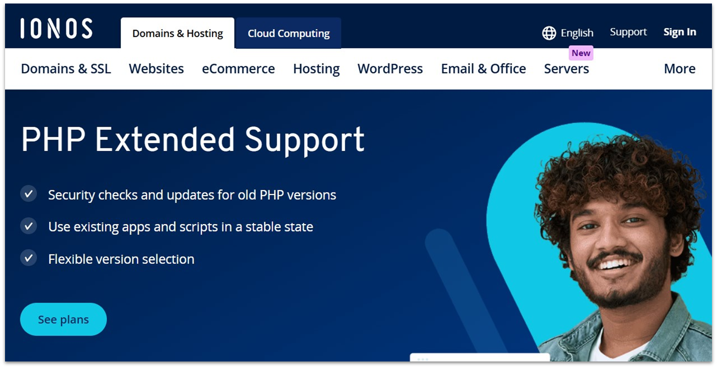 IONOS PHP Extended Support plans
