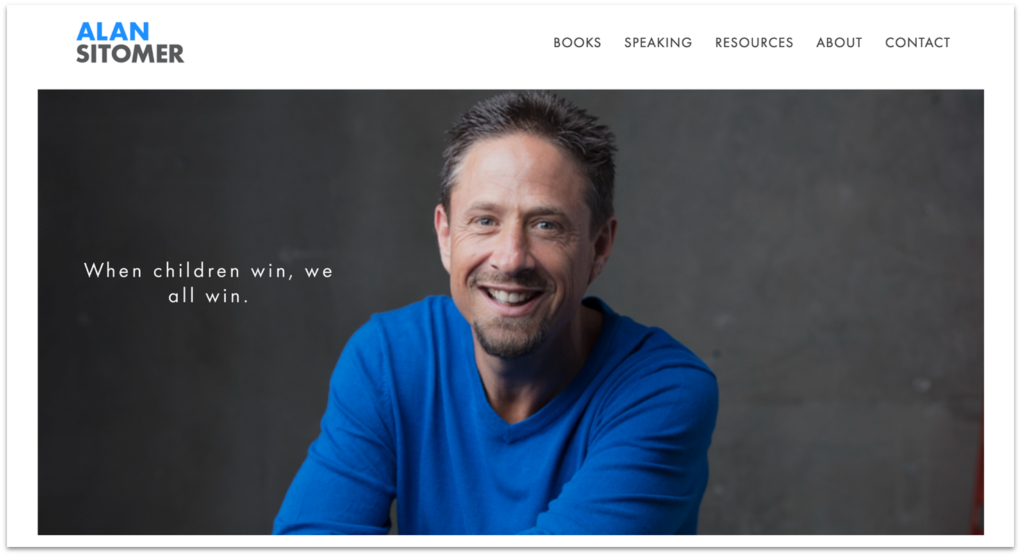 Alan Sitomer homepage made with Squarespace