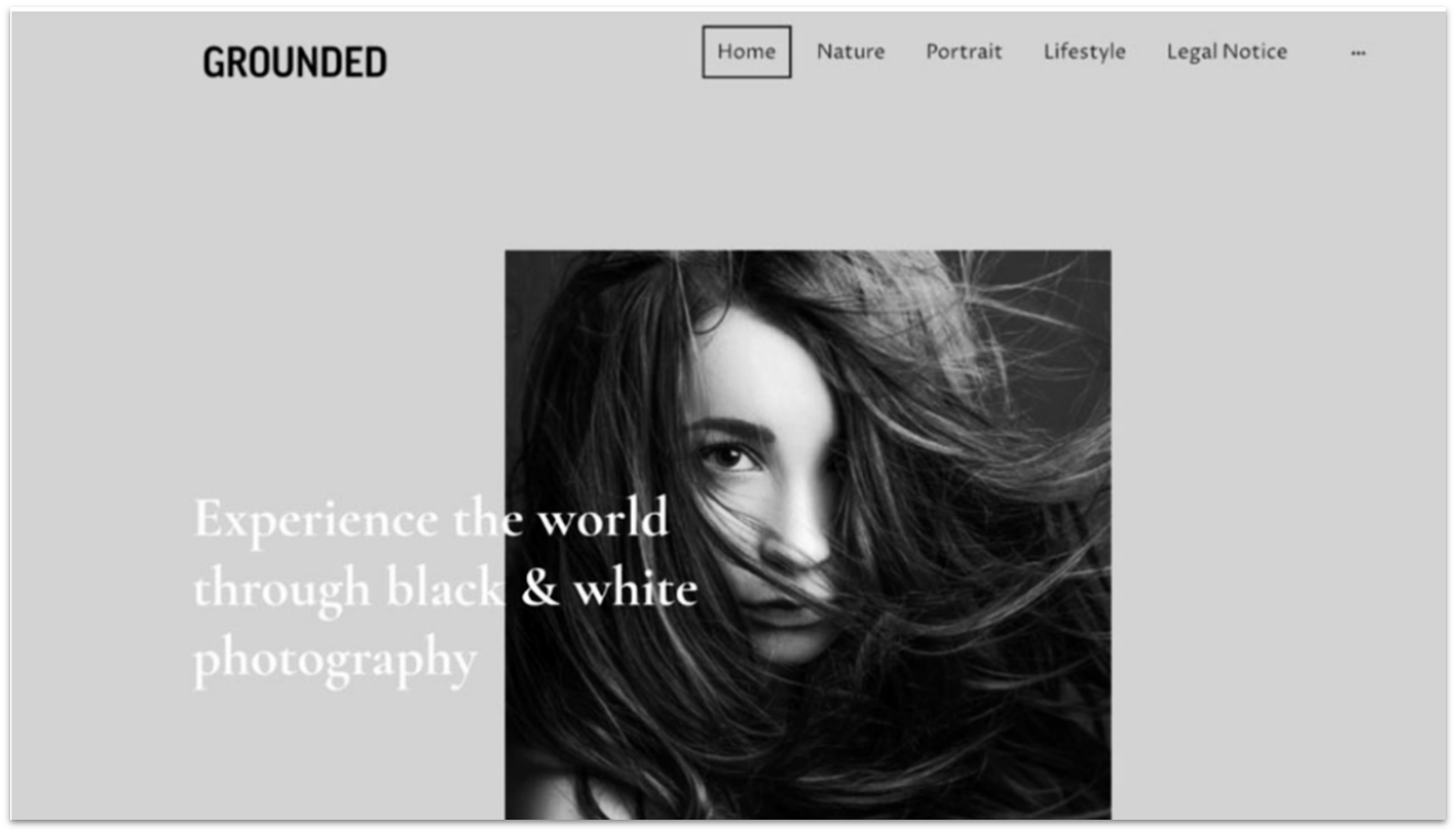 IONOS photography website template