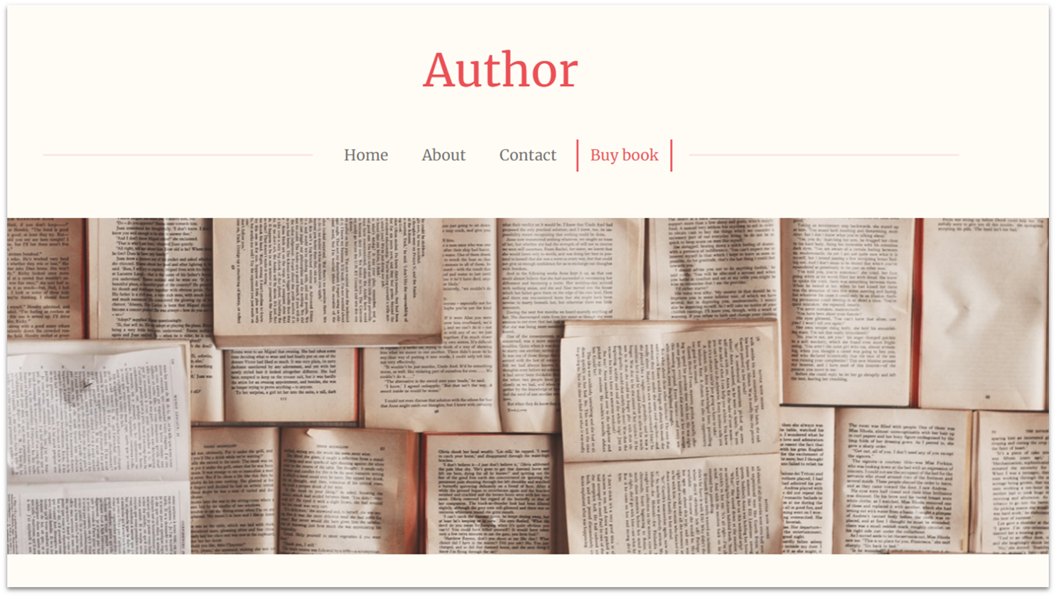 Webador author website template