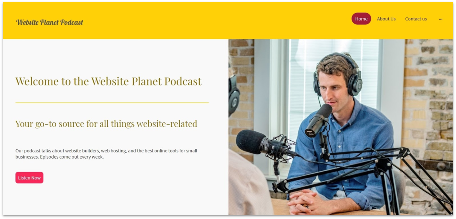 IONOS Website Builder podcast template