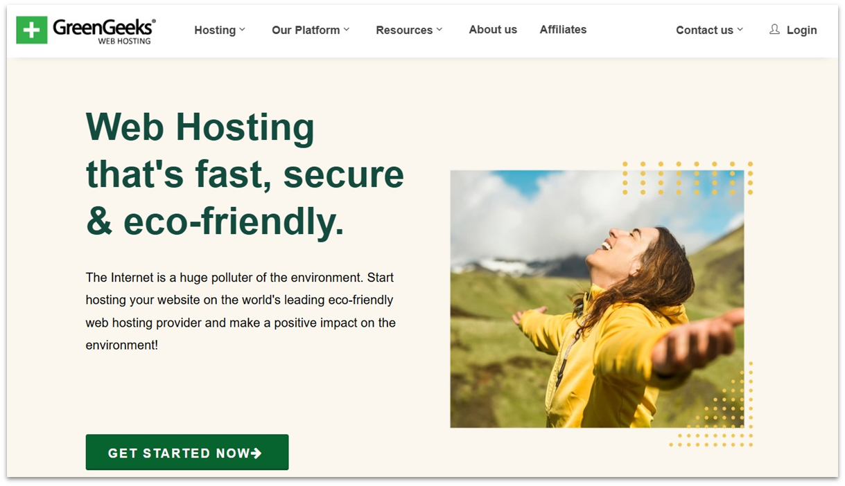 GreenGeeks eco-friendly hosting features