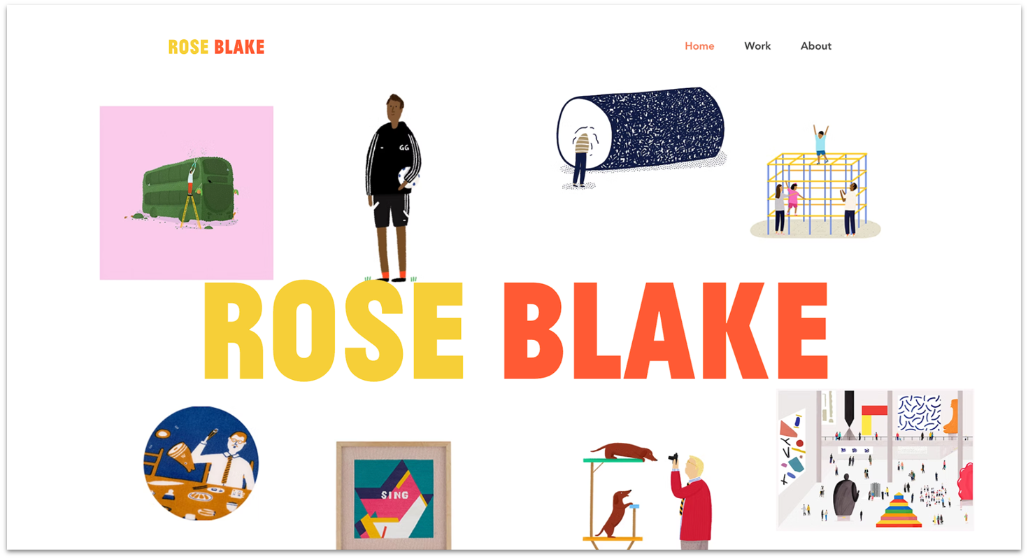 Rose Blake homepage made with Wix