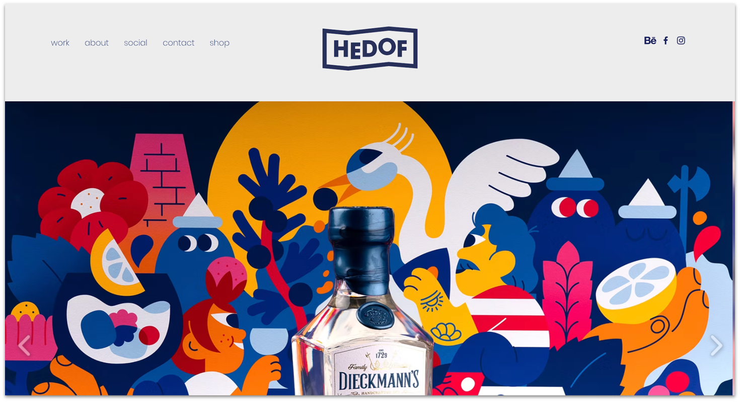 Hedof homepage made with Wix