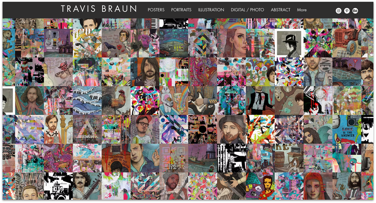 Travis Braun homepage made with Wix