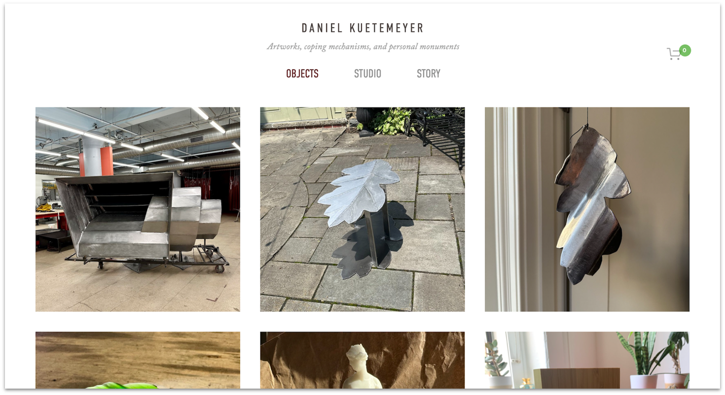 Daniel Kuetemeyer homepage made with Squarespace