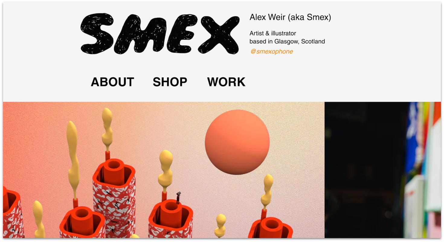 Smex homepage made with Wix