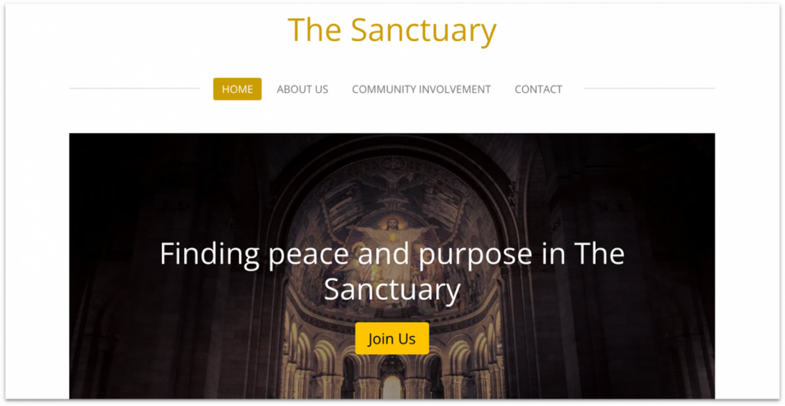 Webador's AI generated nonprofit template