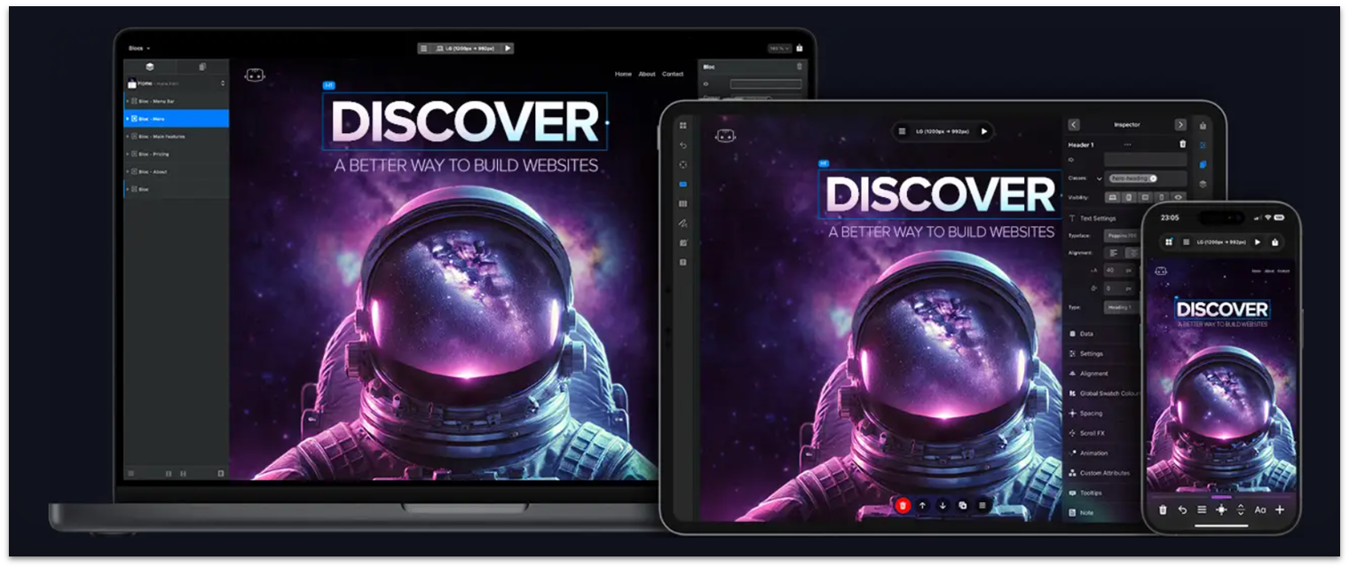 Blocs on different Apple devices, from big to small