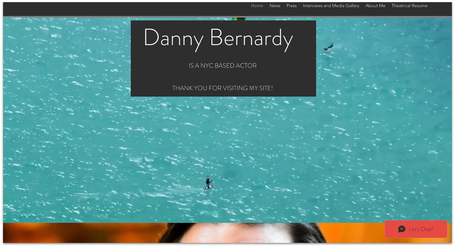 Danny Bernardy homepage made with Wix