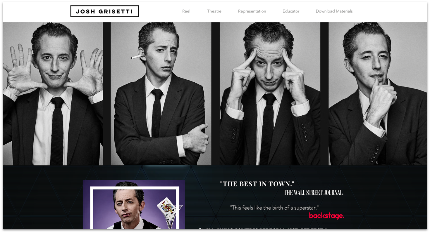 Josh Grisetti homepage made with Wix
