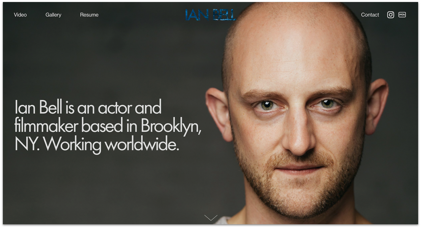 Ian Bell homepage made with Squarespace