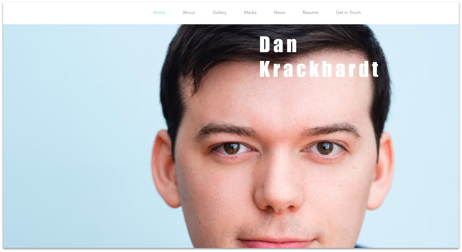 Dan Krackhardt homepage made with Wix