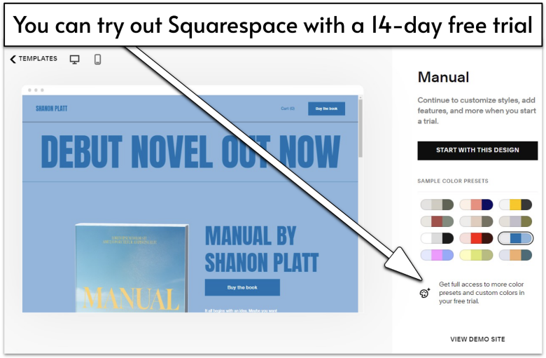 Squarespace book blog template