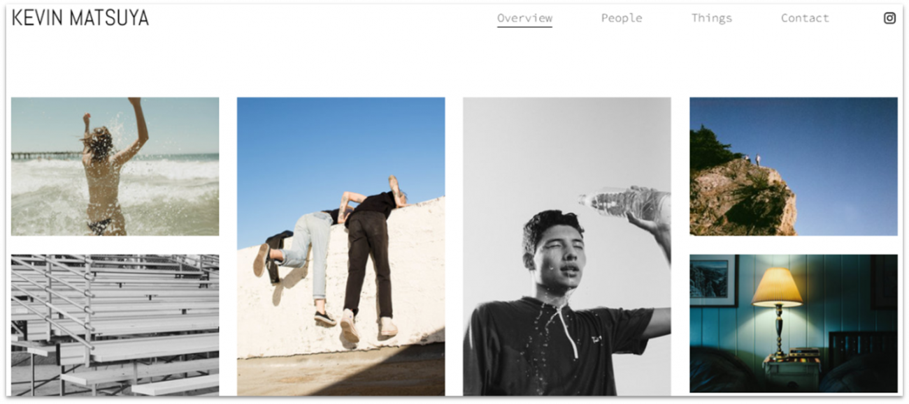 Squarespace Kevin Matsuya portfolio template