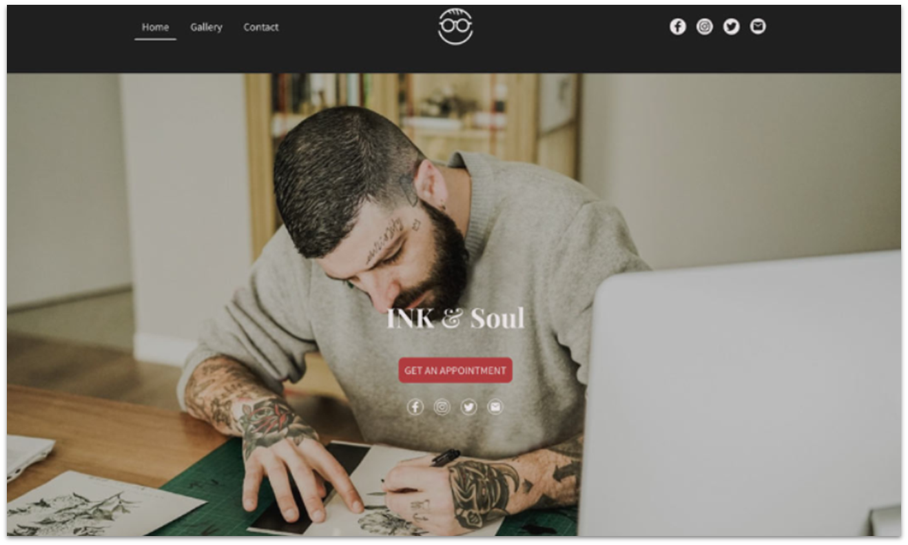 IONOS Website Builder INK & Soul Tattoo Studio template