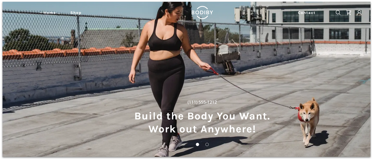 GoDaddy Website Builder personal trainer template