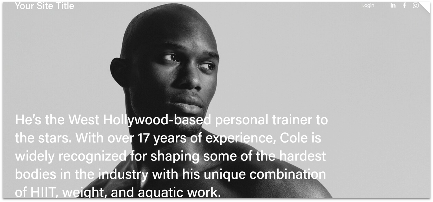 Squarespace personal trainer template