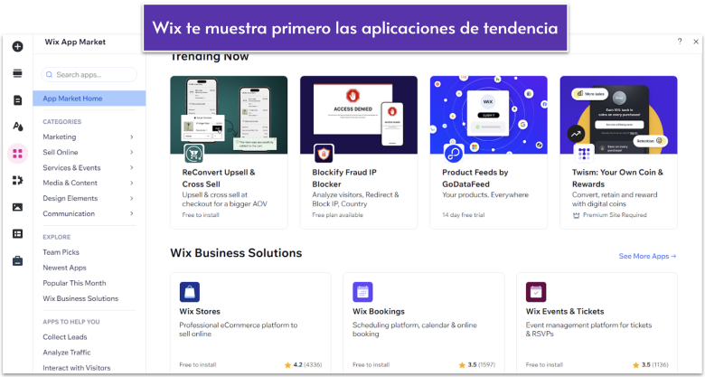 The Wix App Market