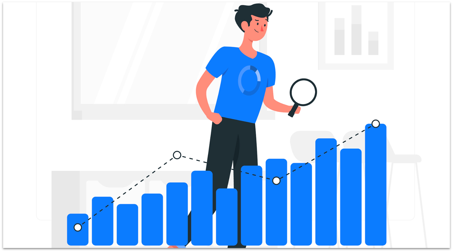 A person tracking progress