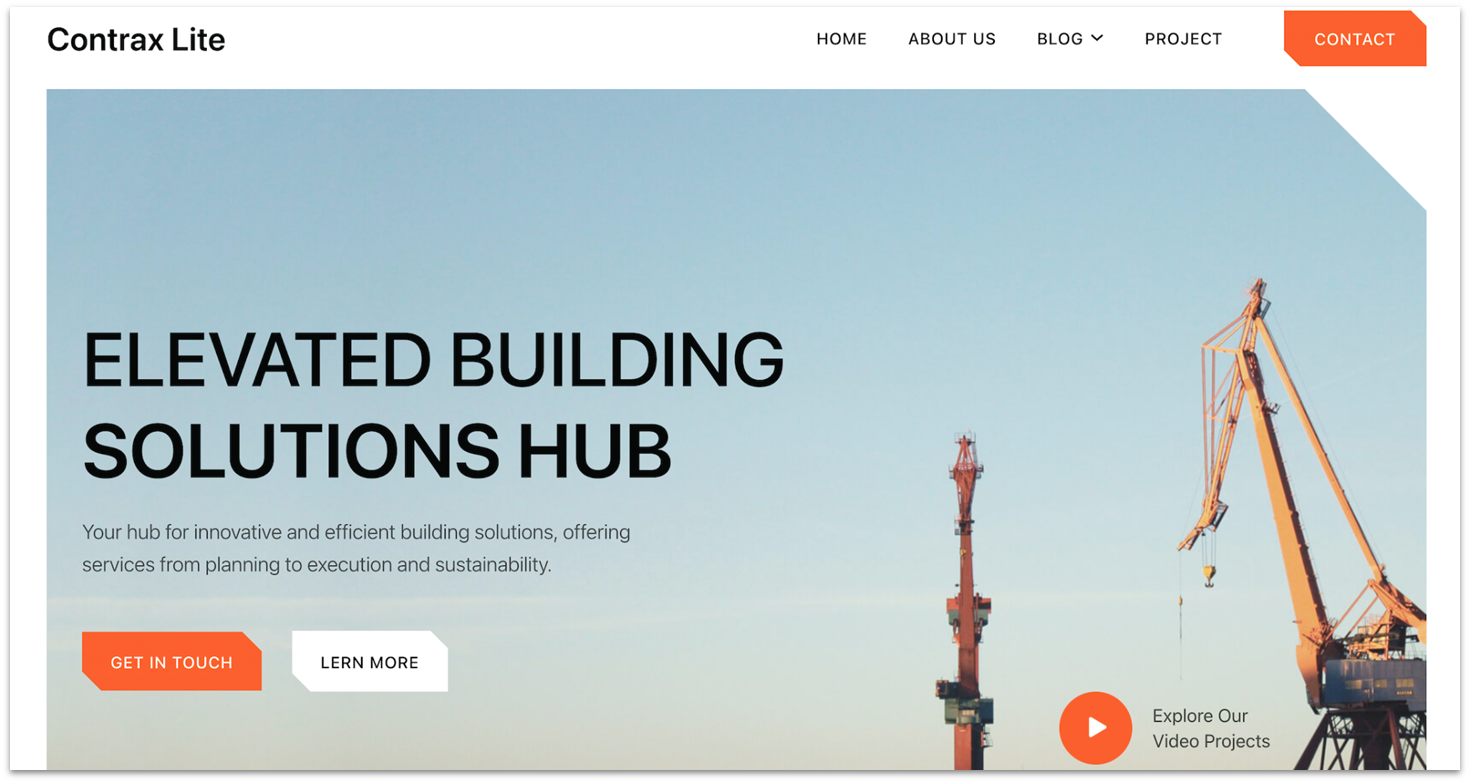 WordPress.com's construction template