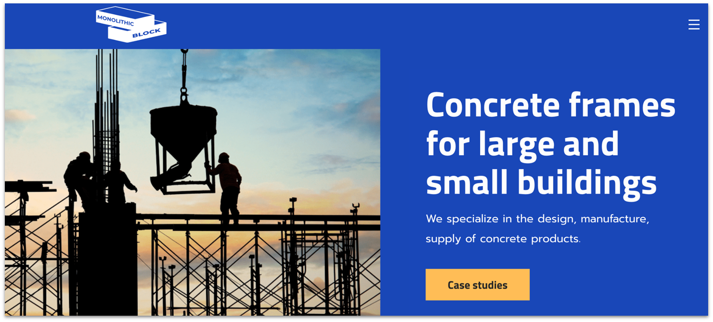 Web.com's construction template