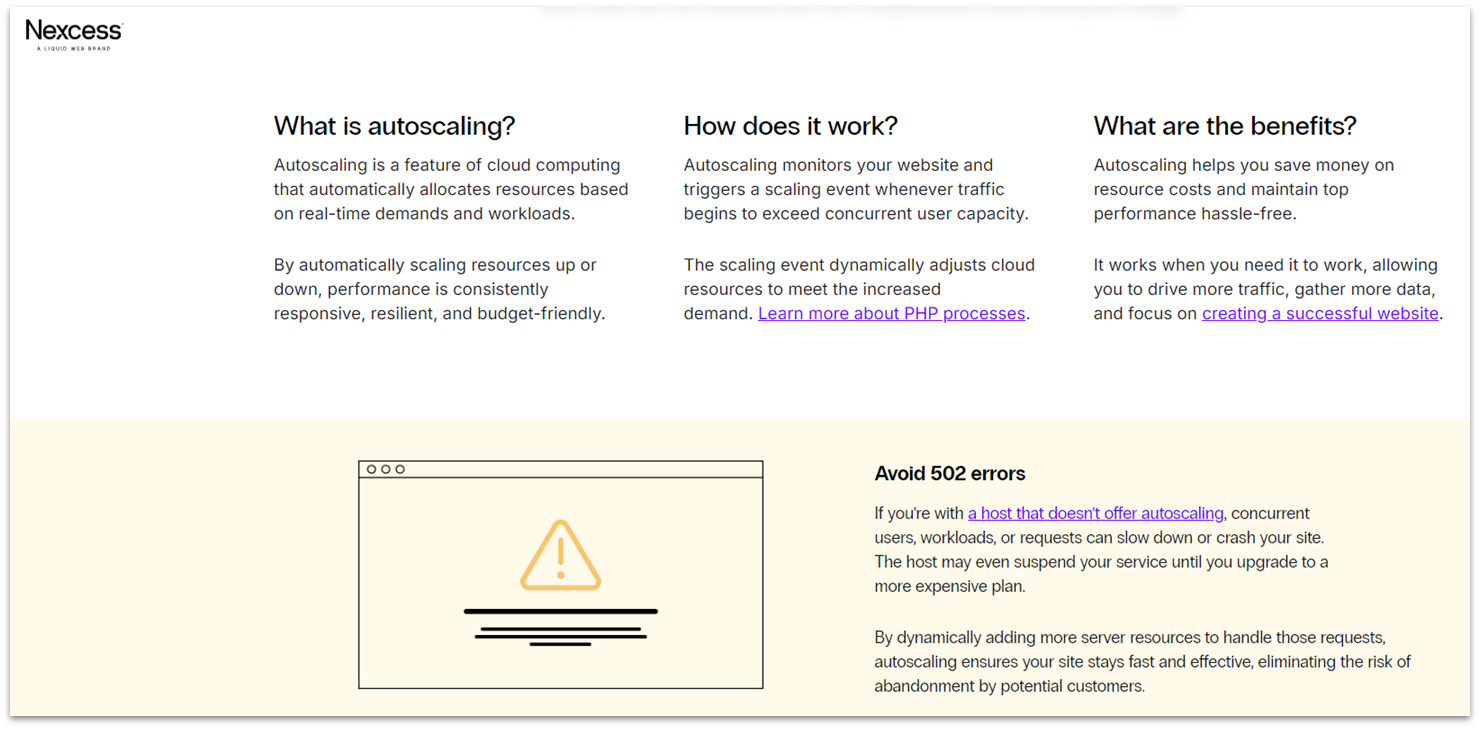 DreamHost autoscaling features