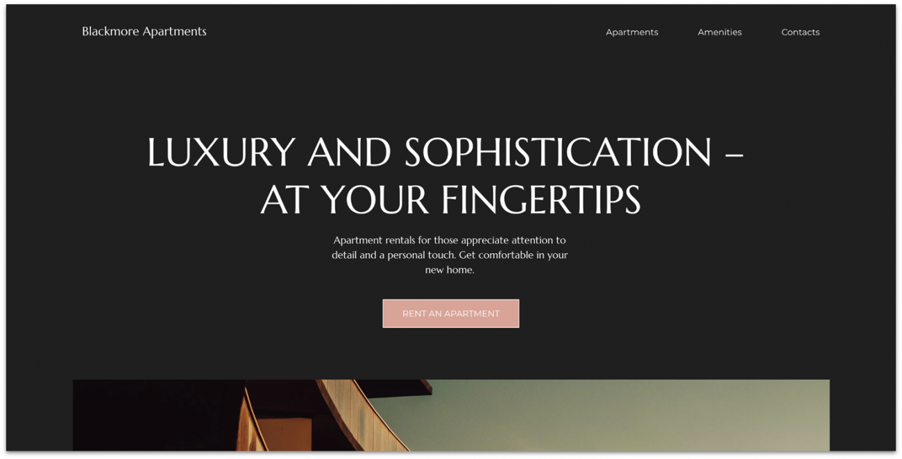 Hostinger's vacation rental template