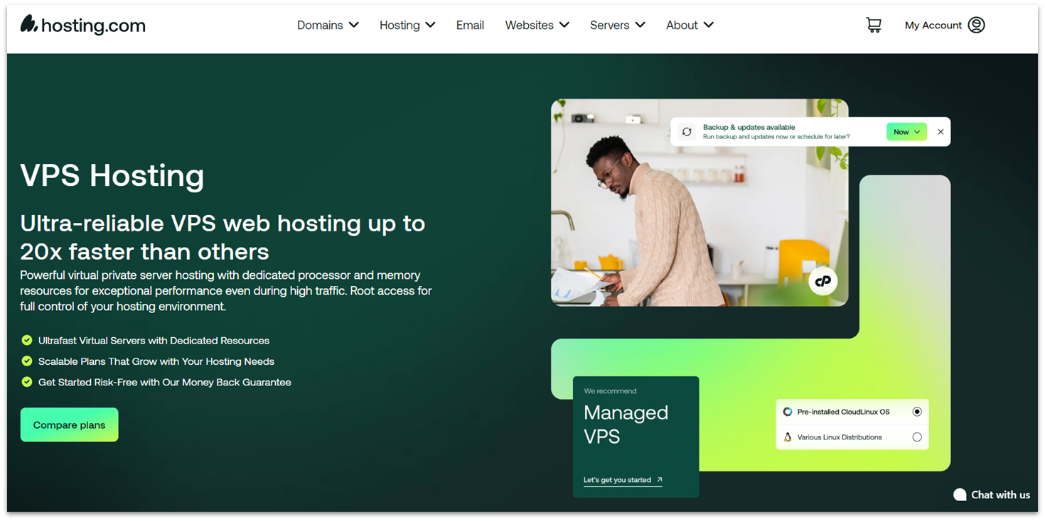 Hosting.com VPS hosting features