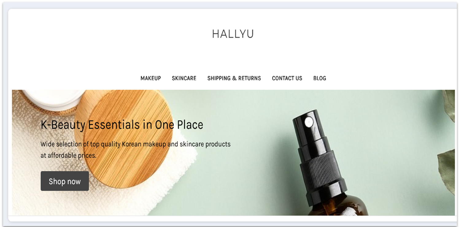 BigCommerce online store homepage showing a header image and a tagline