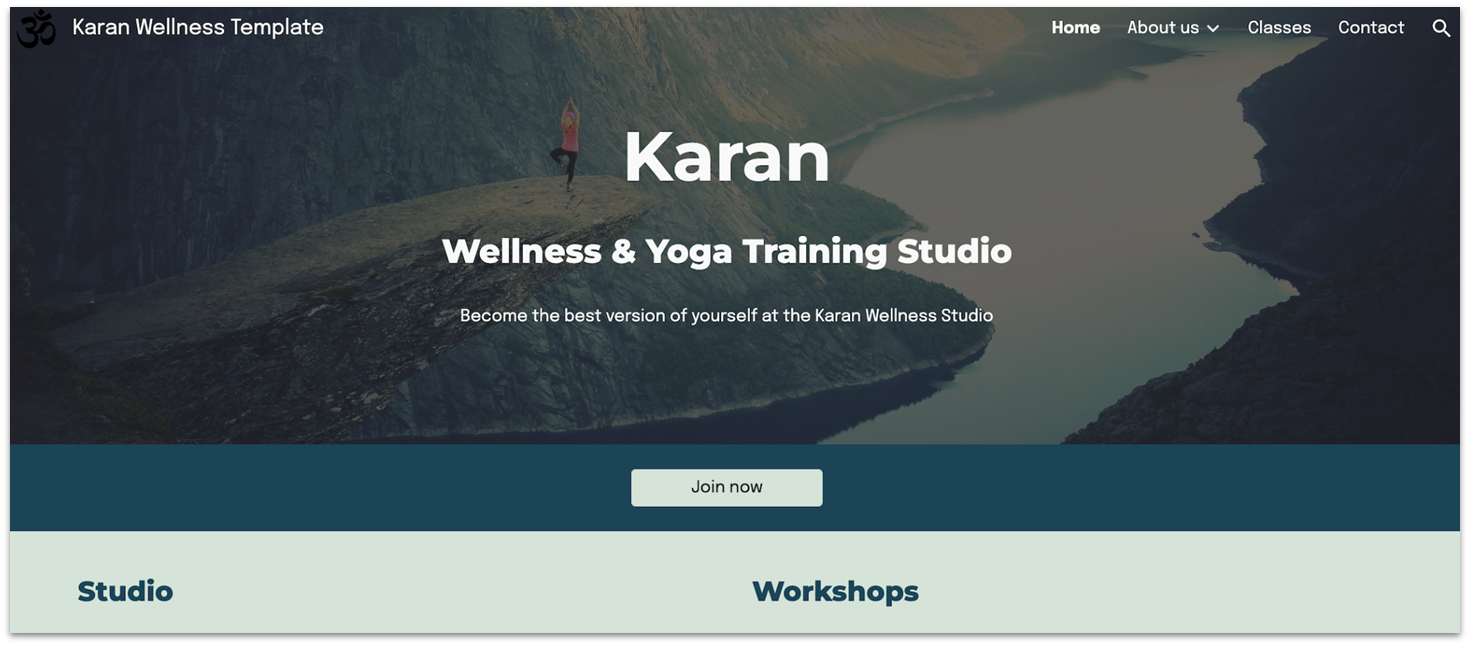 Imaketemplates' Karan template homepage
