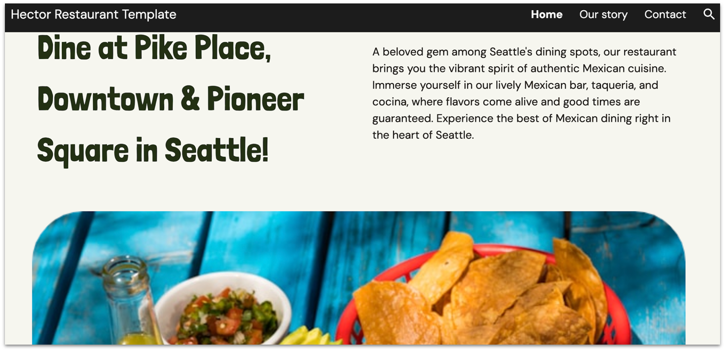 Imaketemplates' Hector template homepage