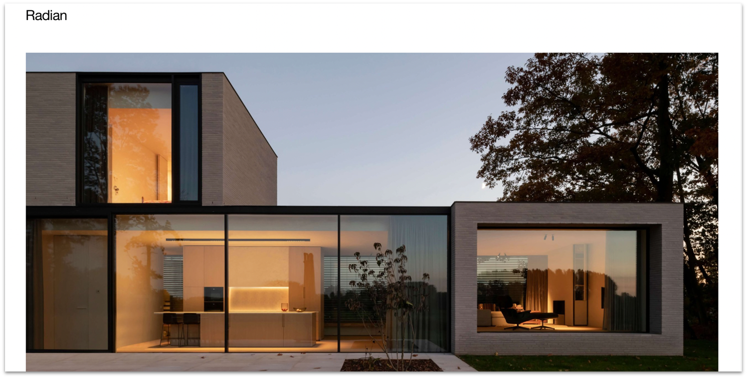 Squarespace Radian template homepage