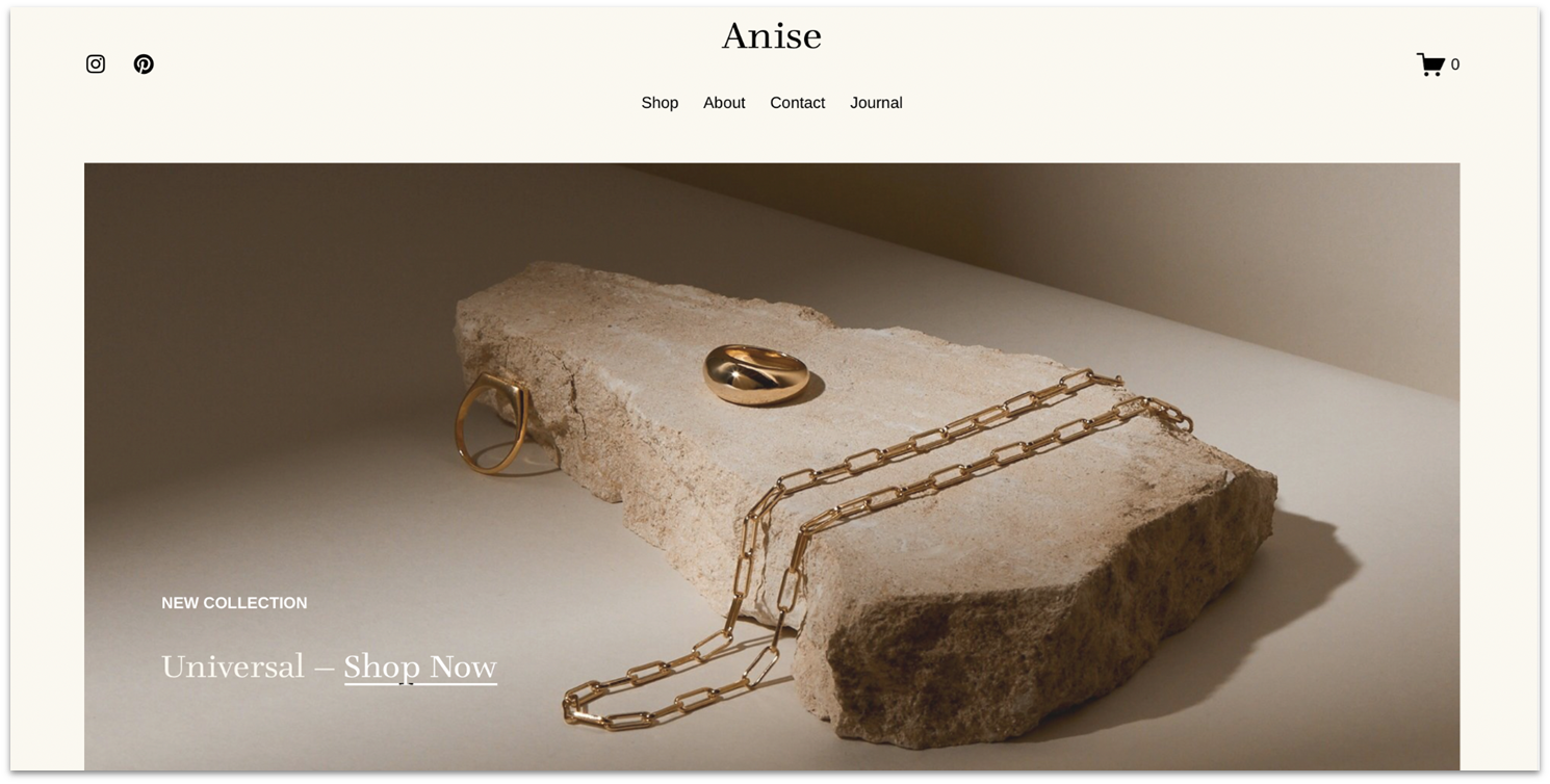 Squarespace Annise e-commerce template