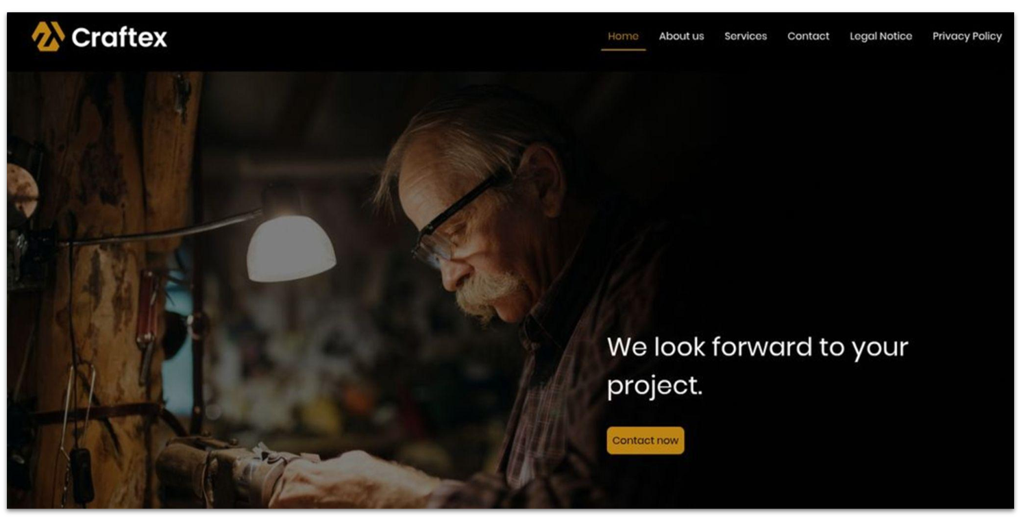 IONOS MyWebsite Carpentry template