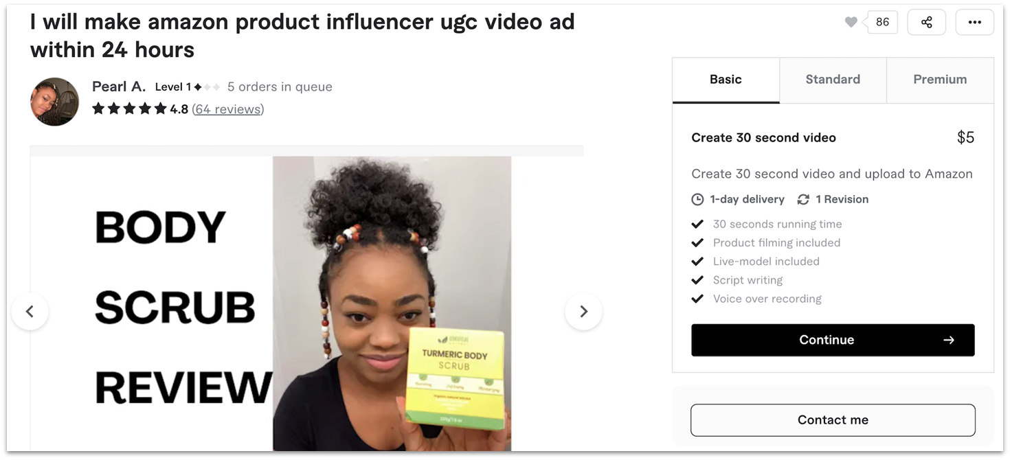Vanessa_Adams' Fiverr profile