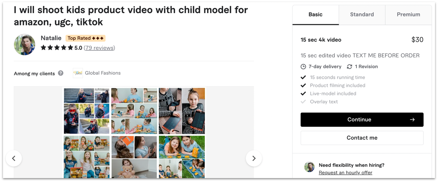 NatalieTalya's Fiverr profile