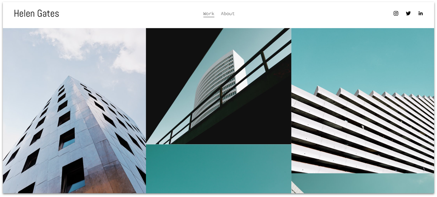 A photography template from Squarespace