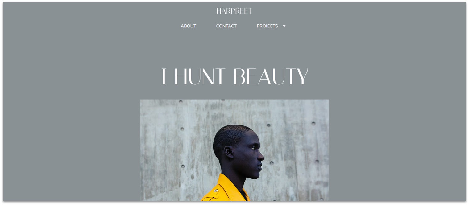 A photography website template from Hostinger Website Builder