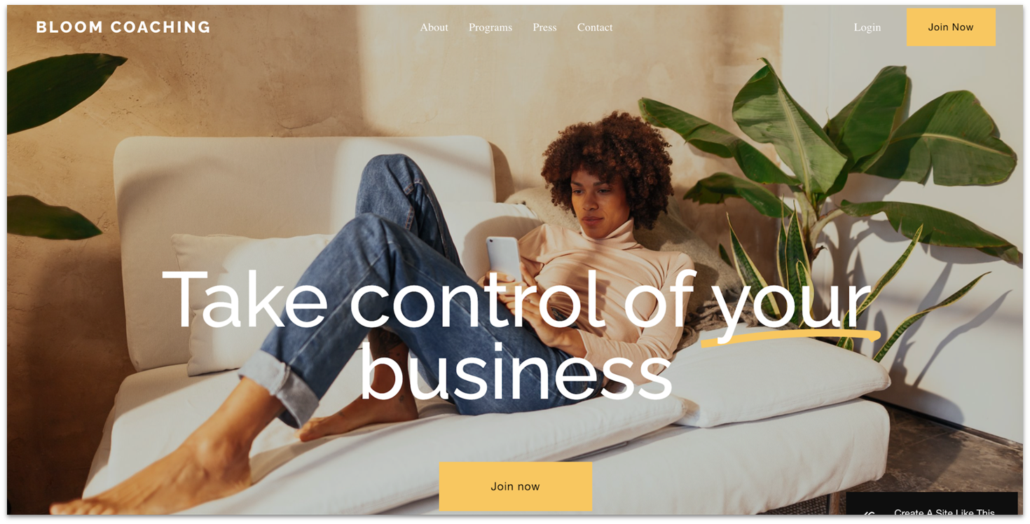 Squarespace's template
