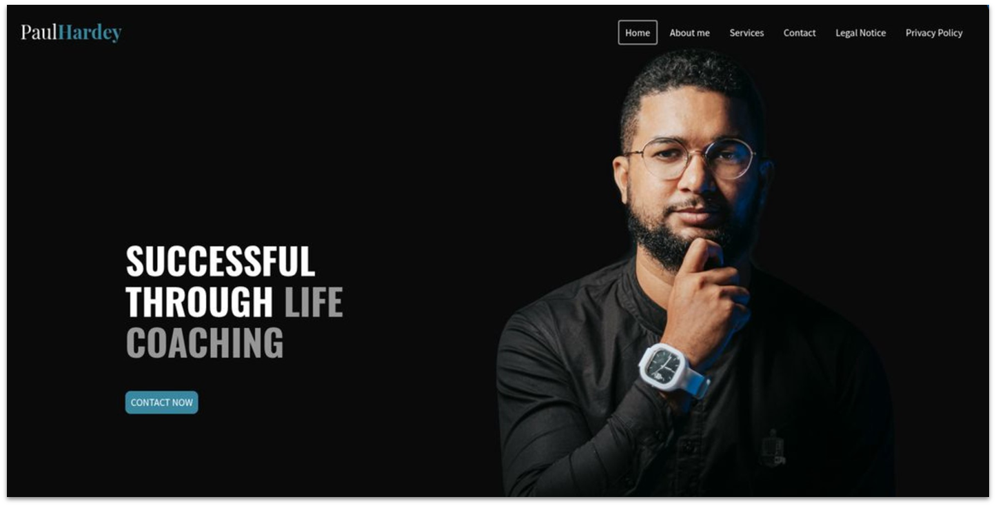 IONOS MyWebsite Now Life Coach template