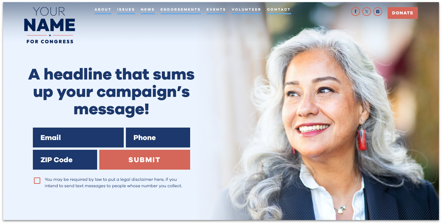 Run! political campaign template