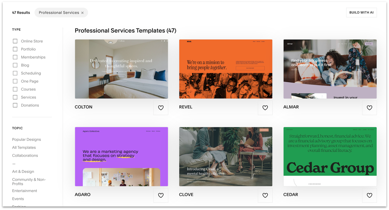 Squarespace's nutritionist template