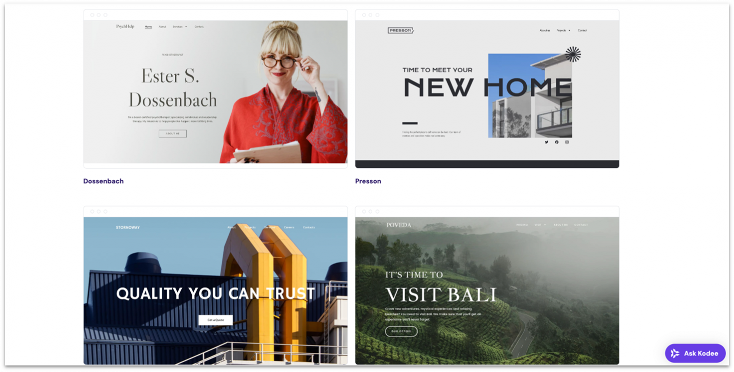 Hostinger's template