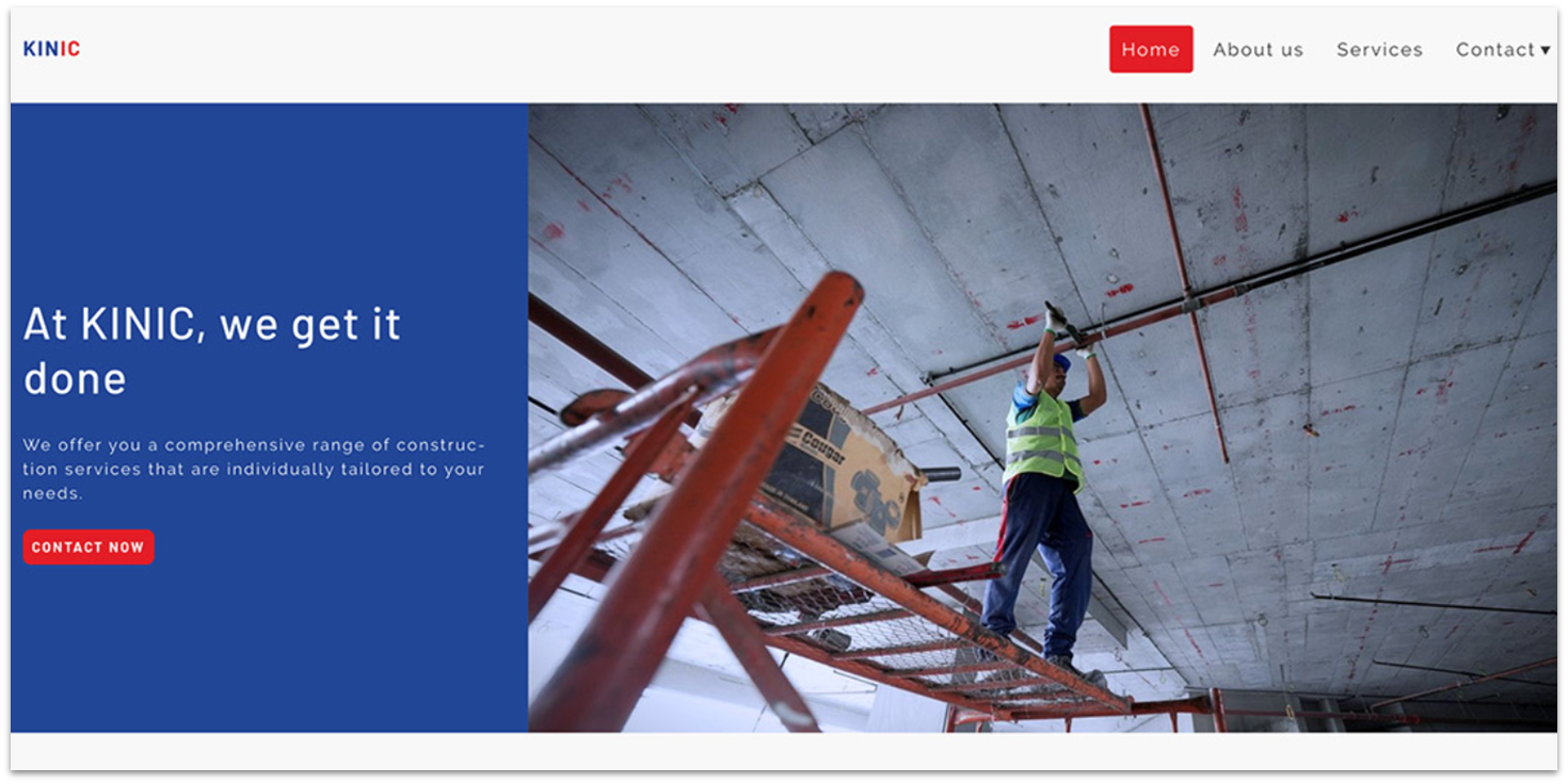 IONOS's construction template