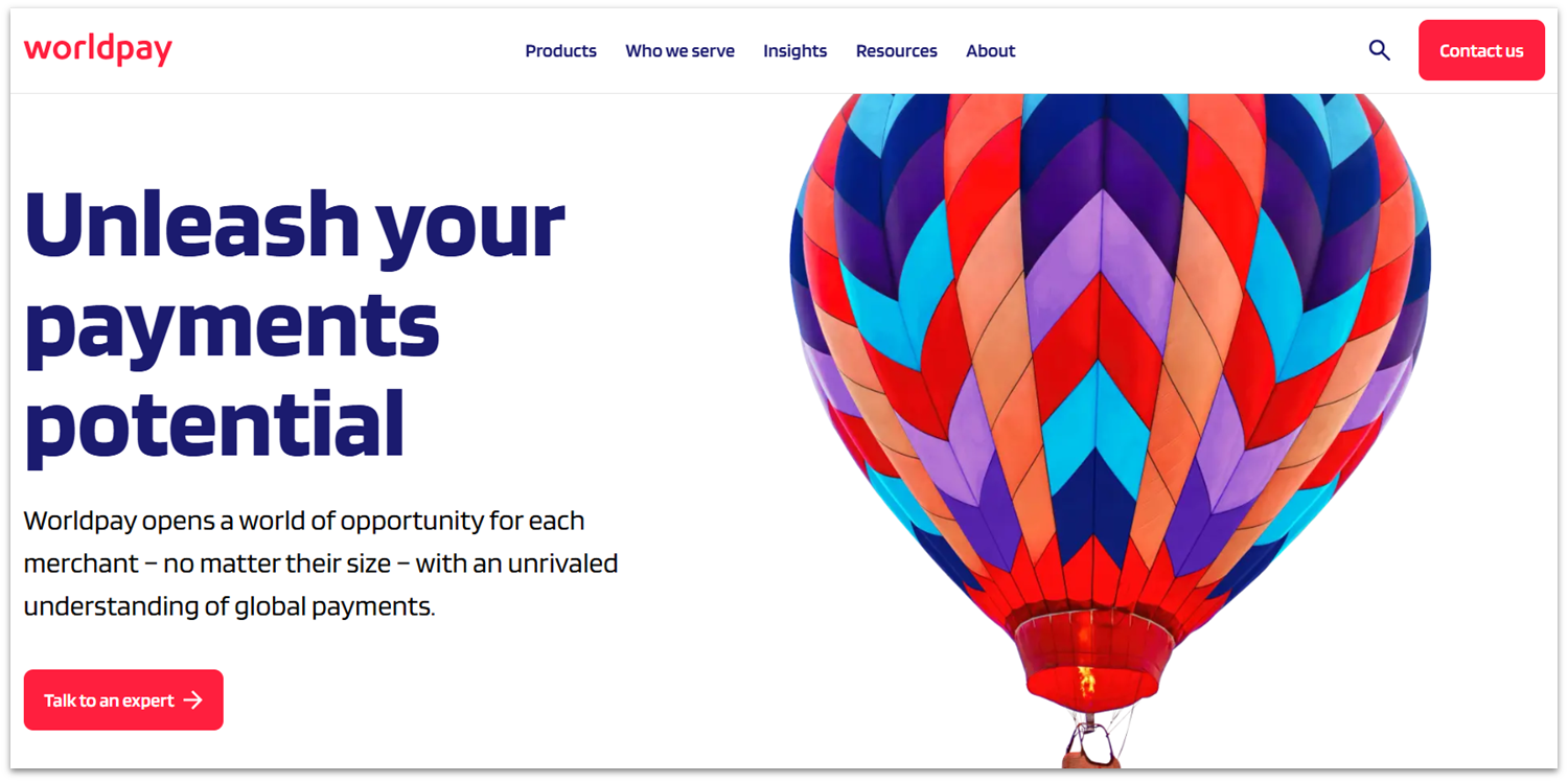 Worldpay homepage