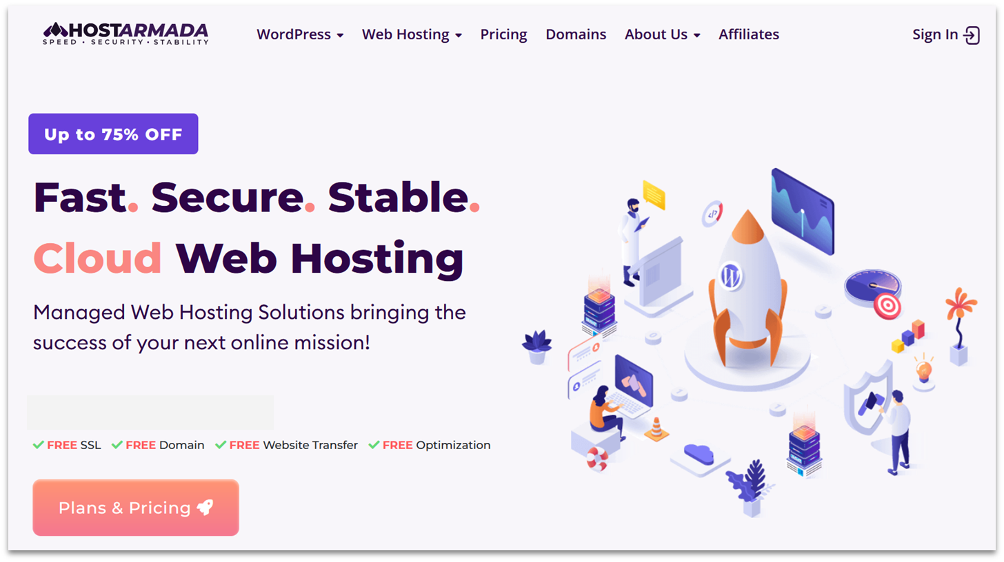 HostArmada web hosting
