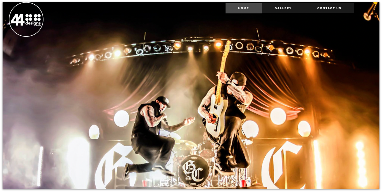 44 Designs website Wix homepage hero slider
