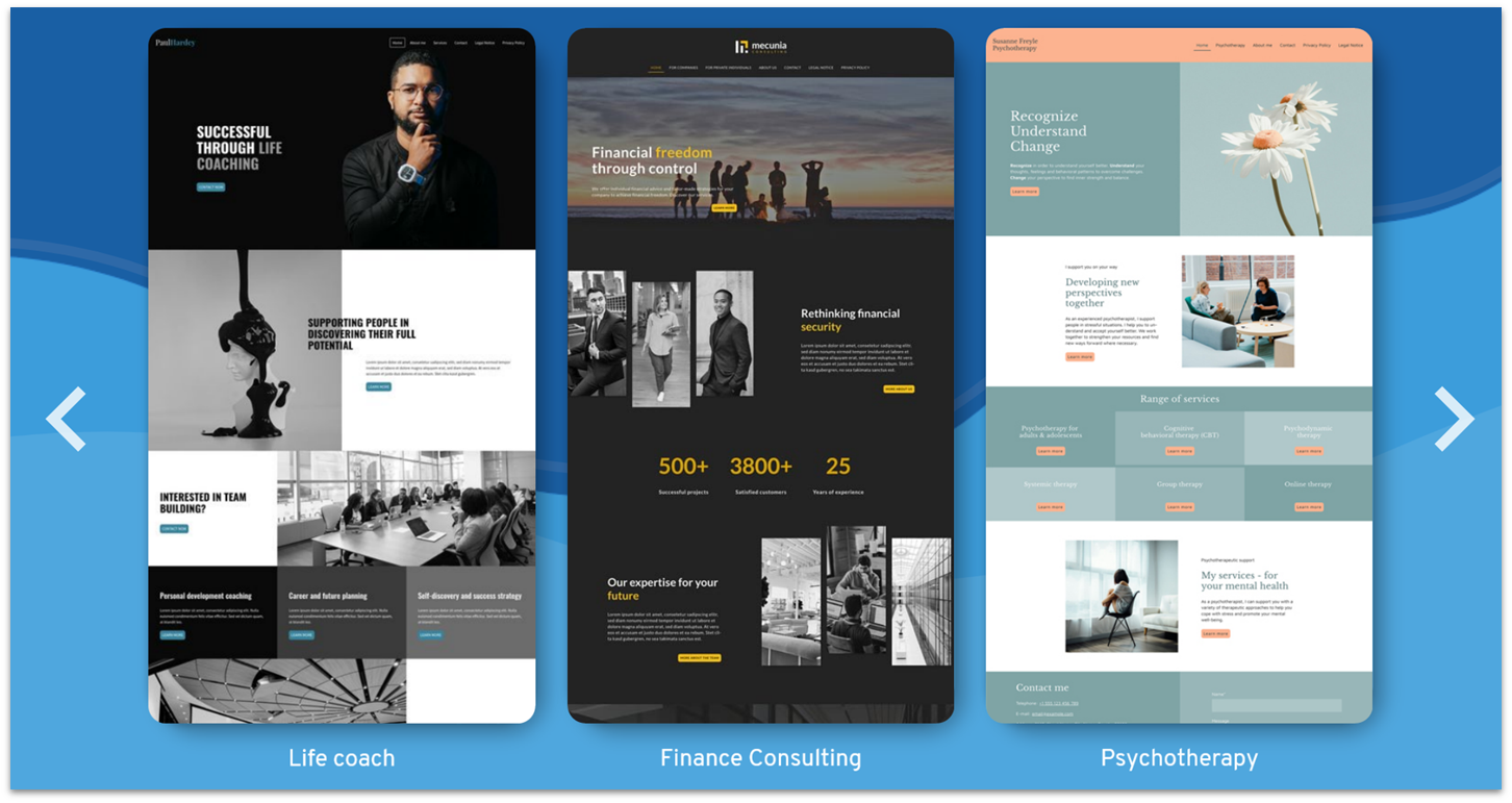 IONOS's templates